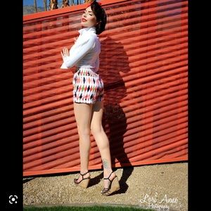 Pin Up Girl Clothing Harlequinn Shorts 2X